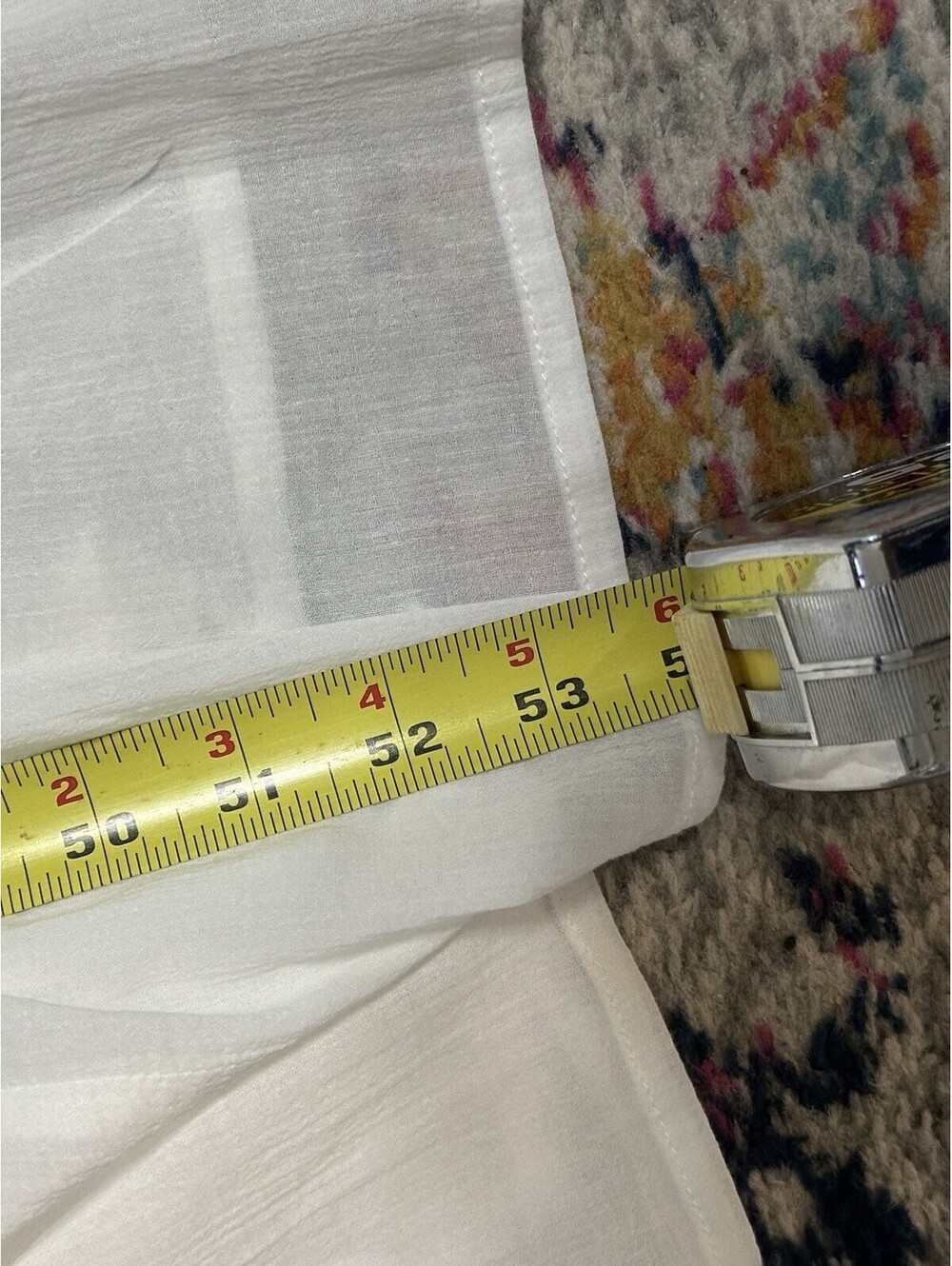 GAP White Sleeves Cotton Dress with Ruffle Hem Size M - Picture 6 of 9